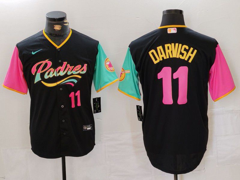 Men San Diego Padres #11 Darvish Black City Edition 2024 Nike MLB Jersey style 14->san diego padres->MLB Jersey
